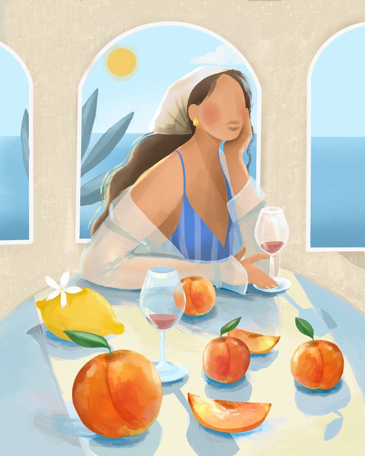 Summer Peaches Scene