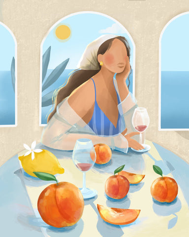 Summer Peaches Scene