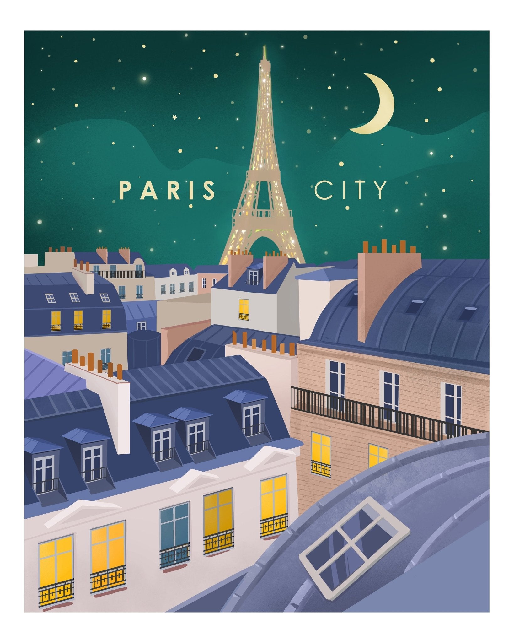 Paris Night Skyline