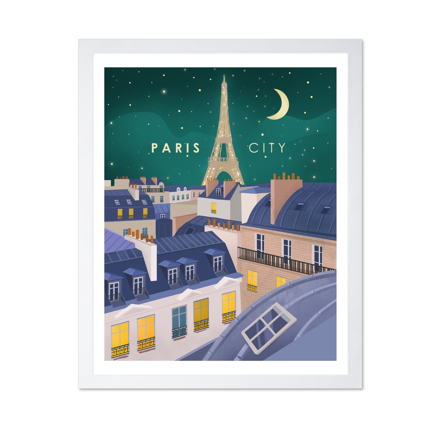 Paris Night Skyline