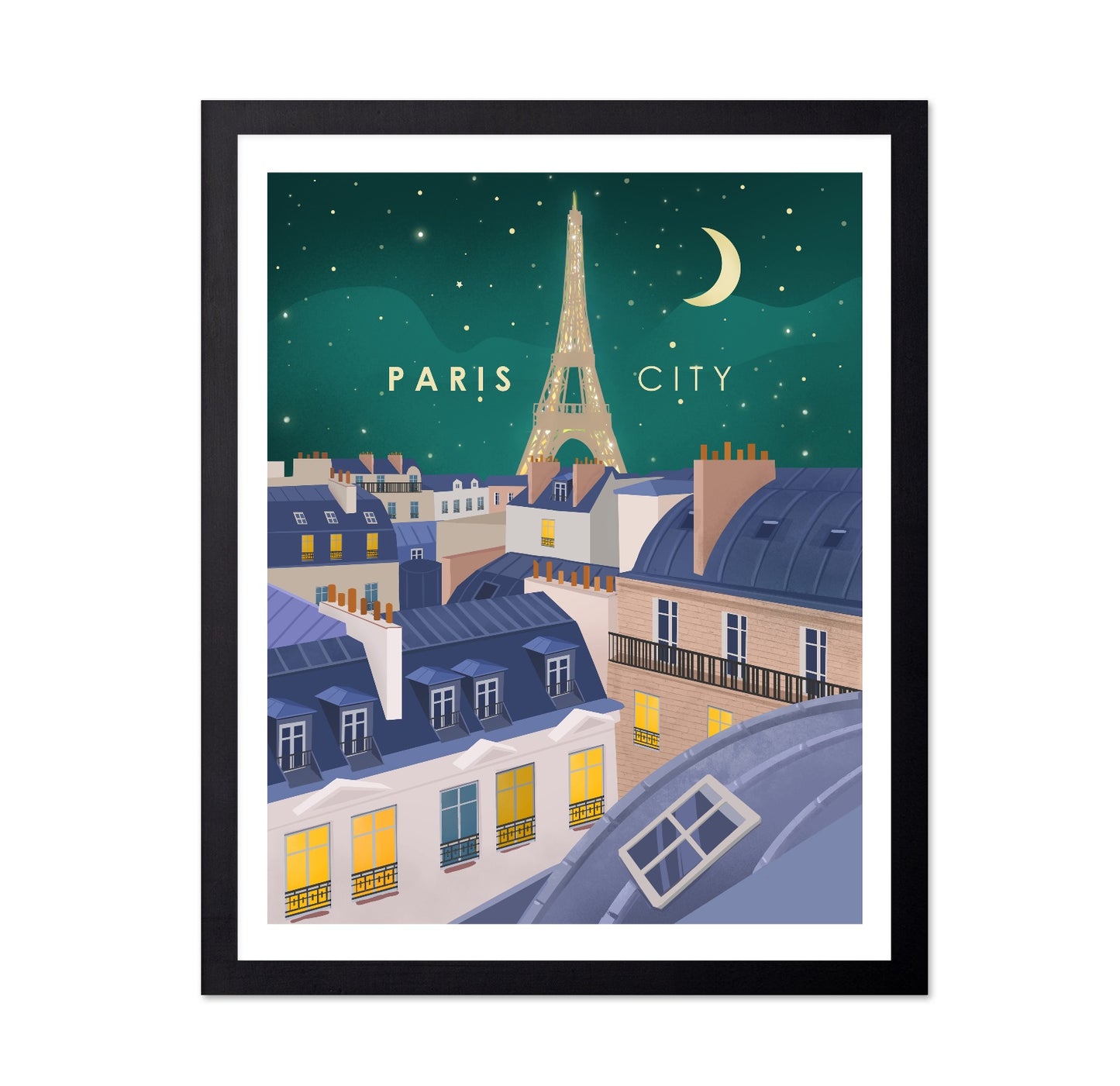 Paris Night Skyline