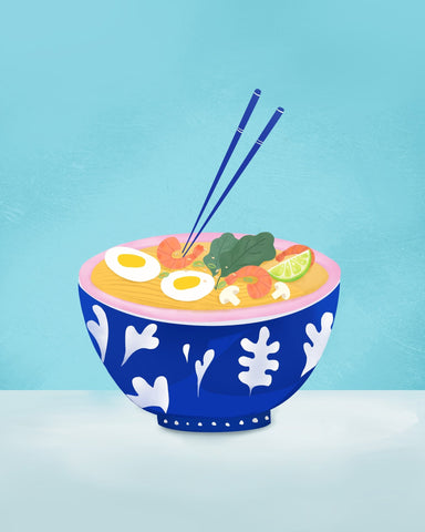 Ramen Bowl Illustration