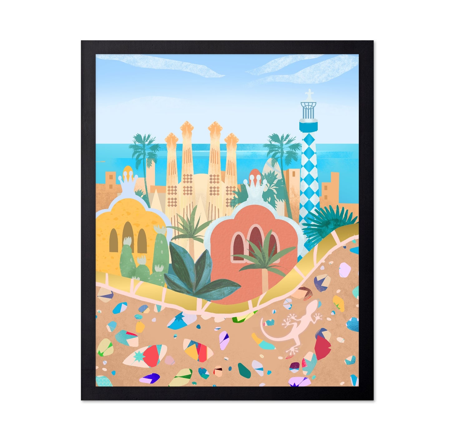 Barcelona Colorful Landmarks