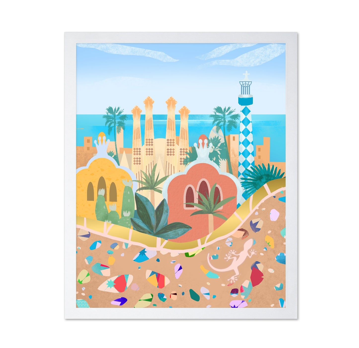 Barcelona Colorful Landmarks