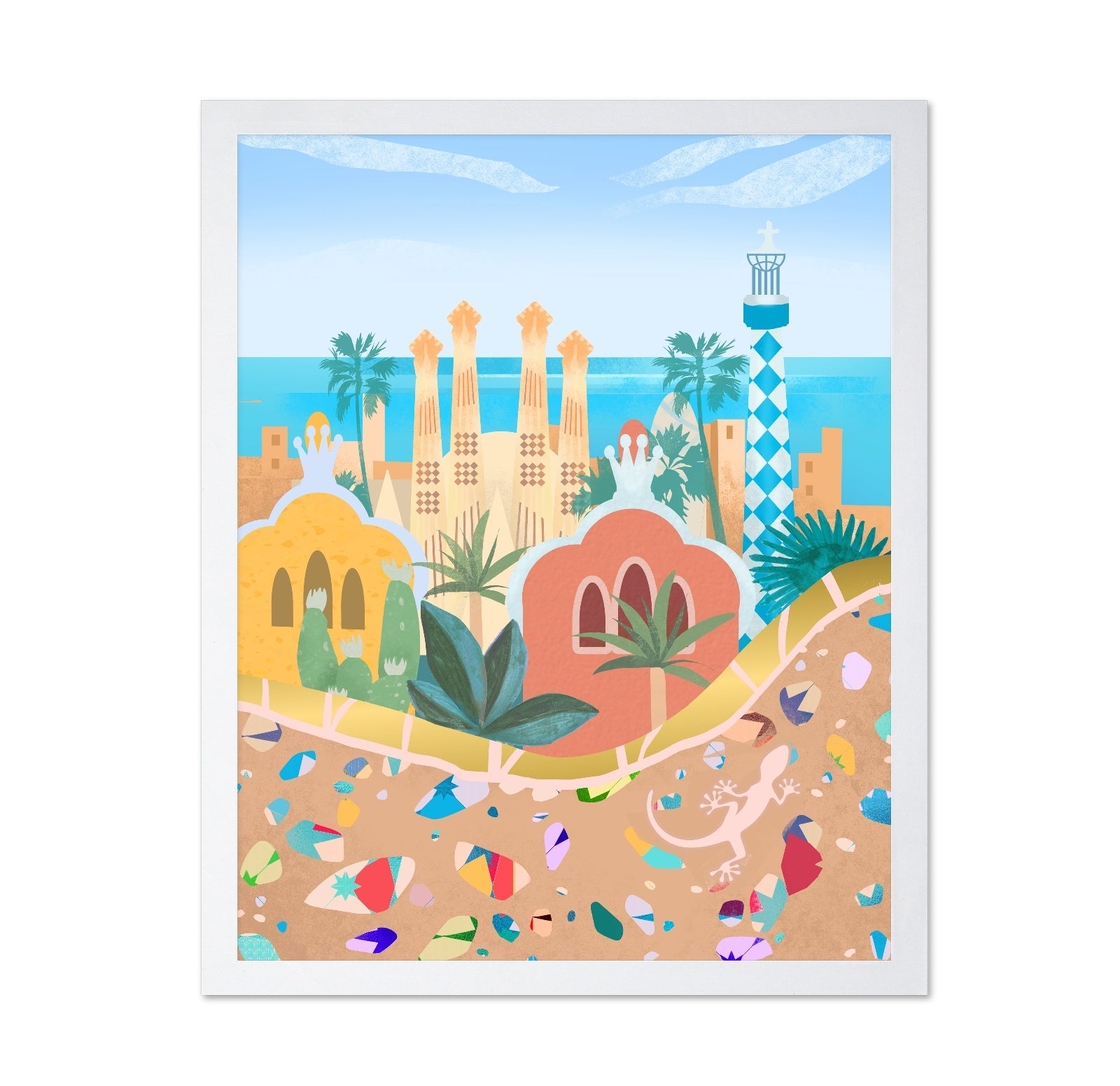 Barcelona Colorful Landmarks