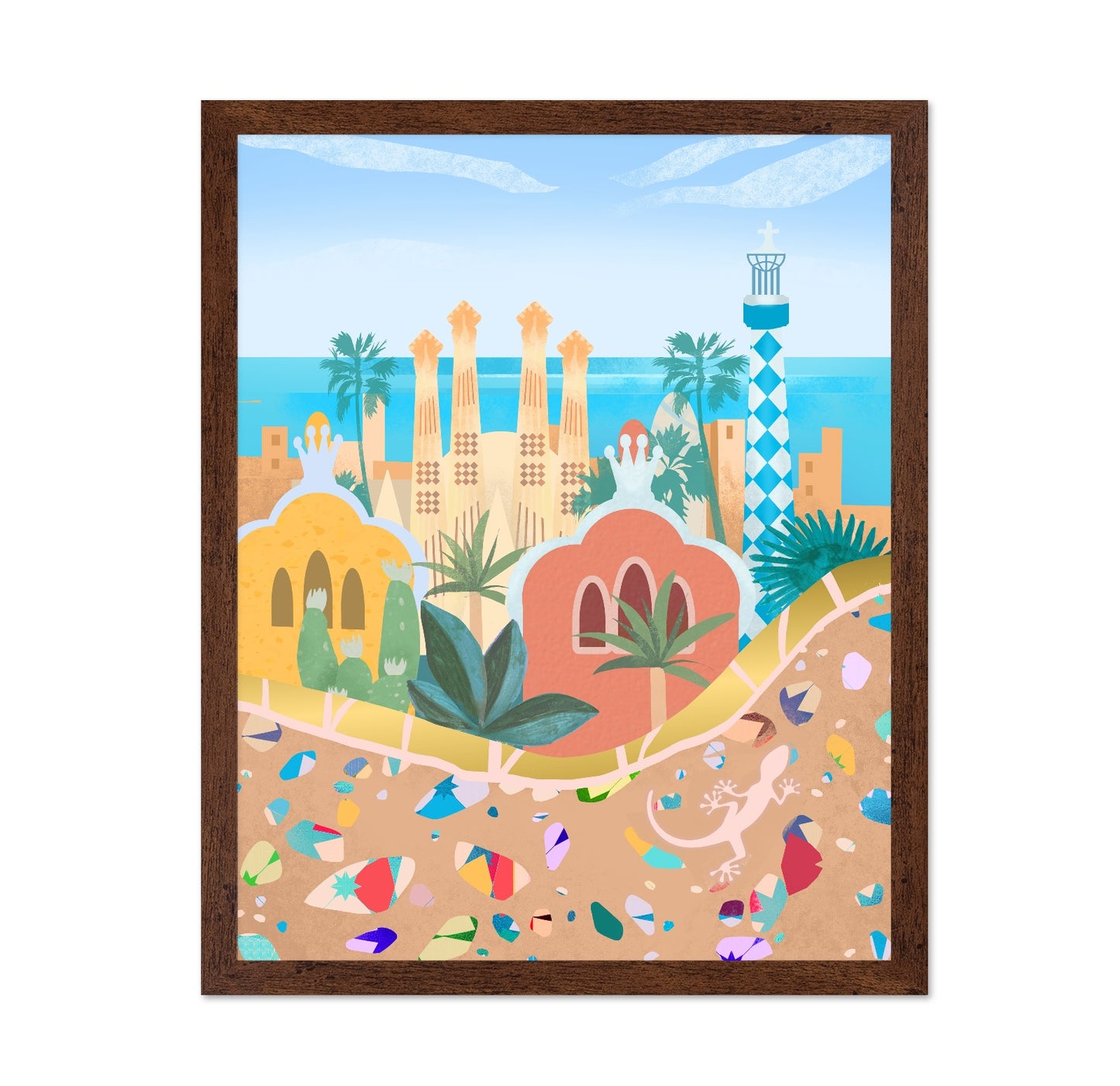 Barcelona Colorful Landmarks