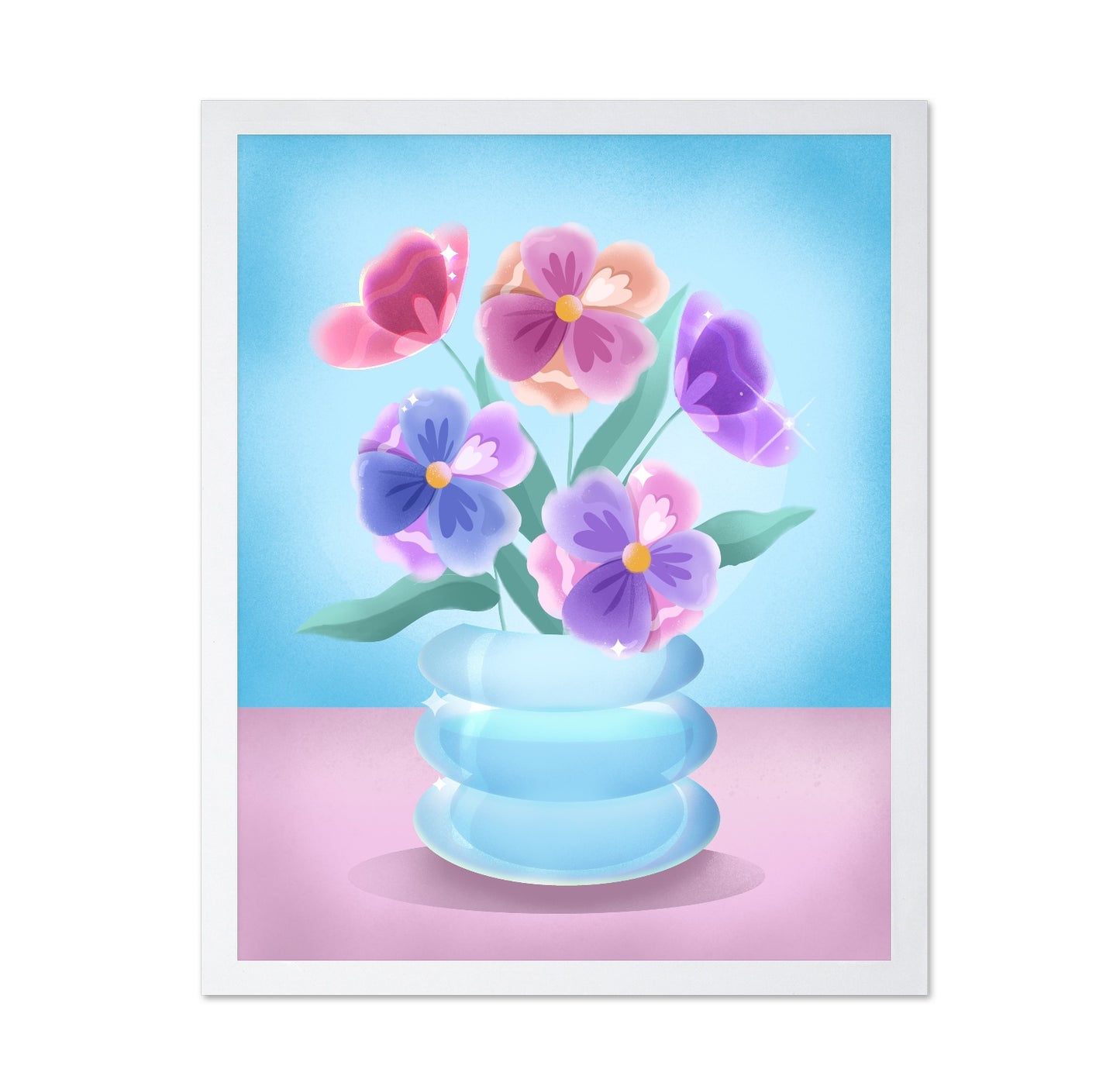 Pastel Floral Vase