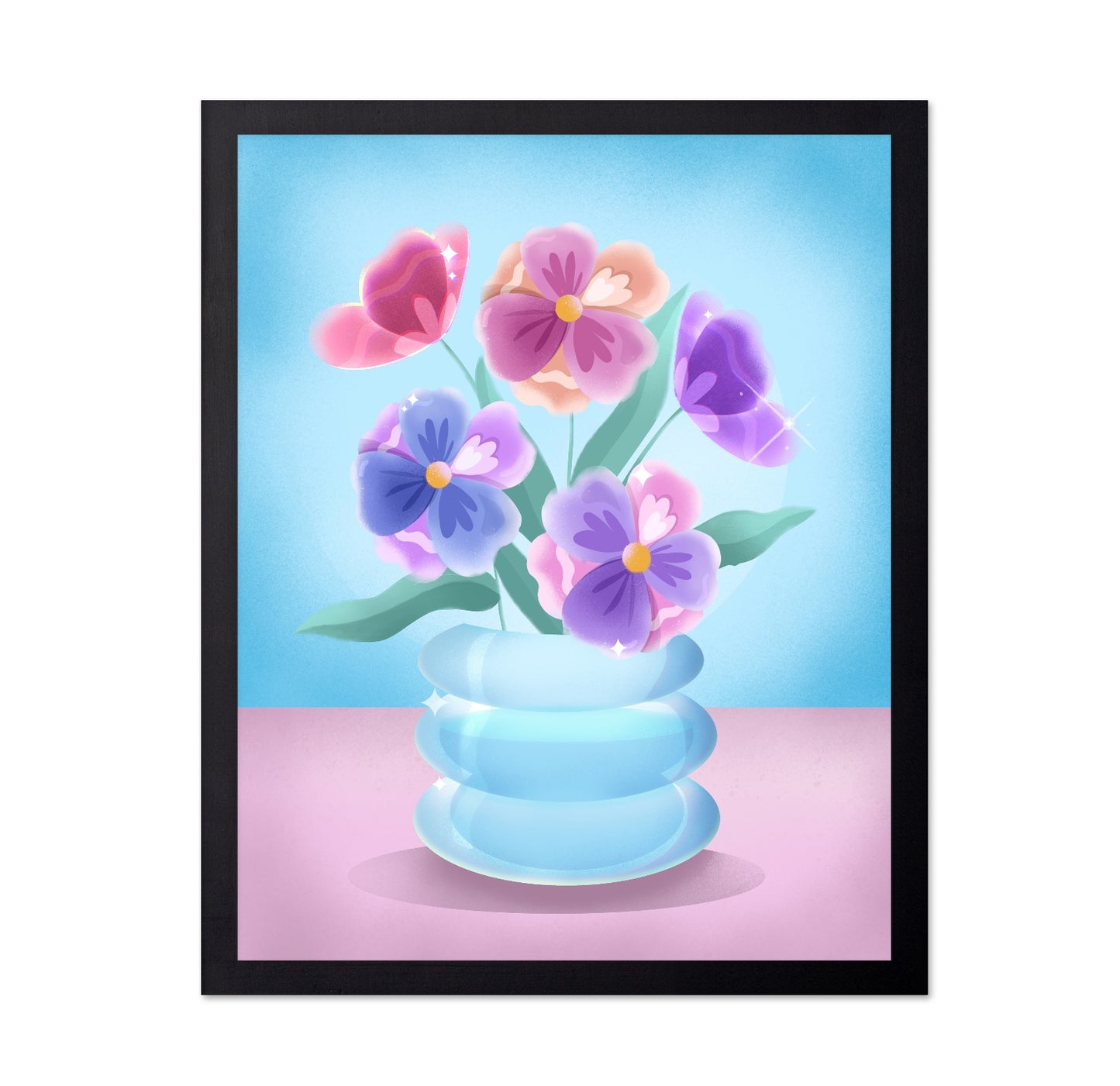 Pastel Floral Vase