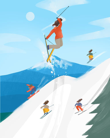 Skiing Adventure Scene