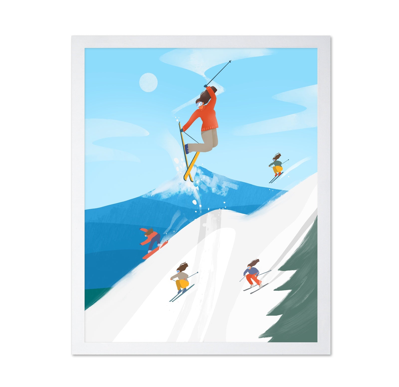 Skiing Adventure Scene