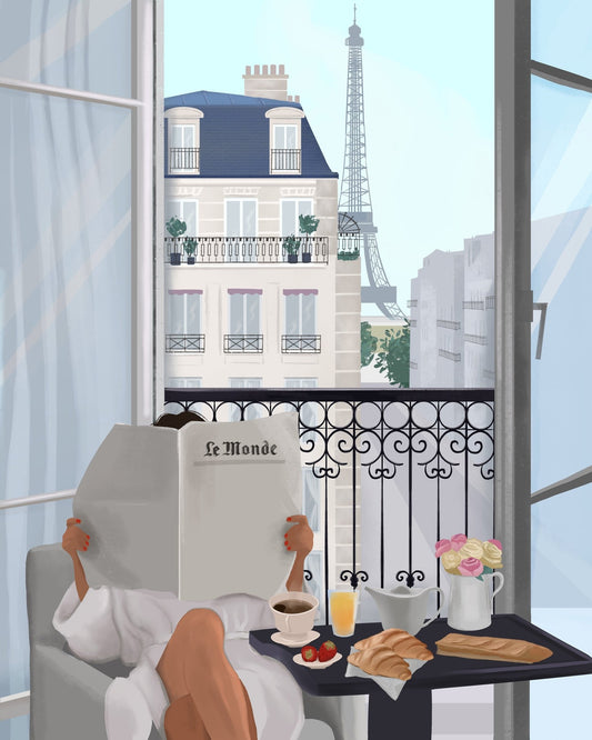Paris Balcony Breakfast No1