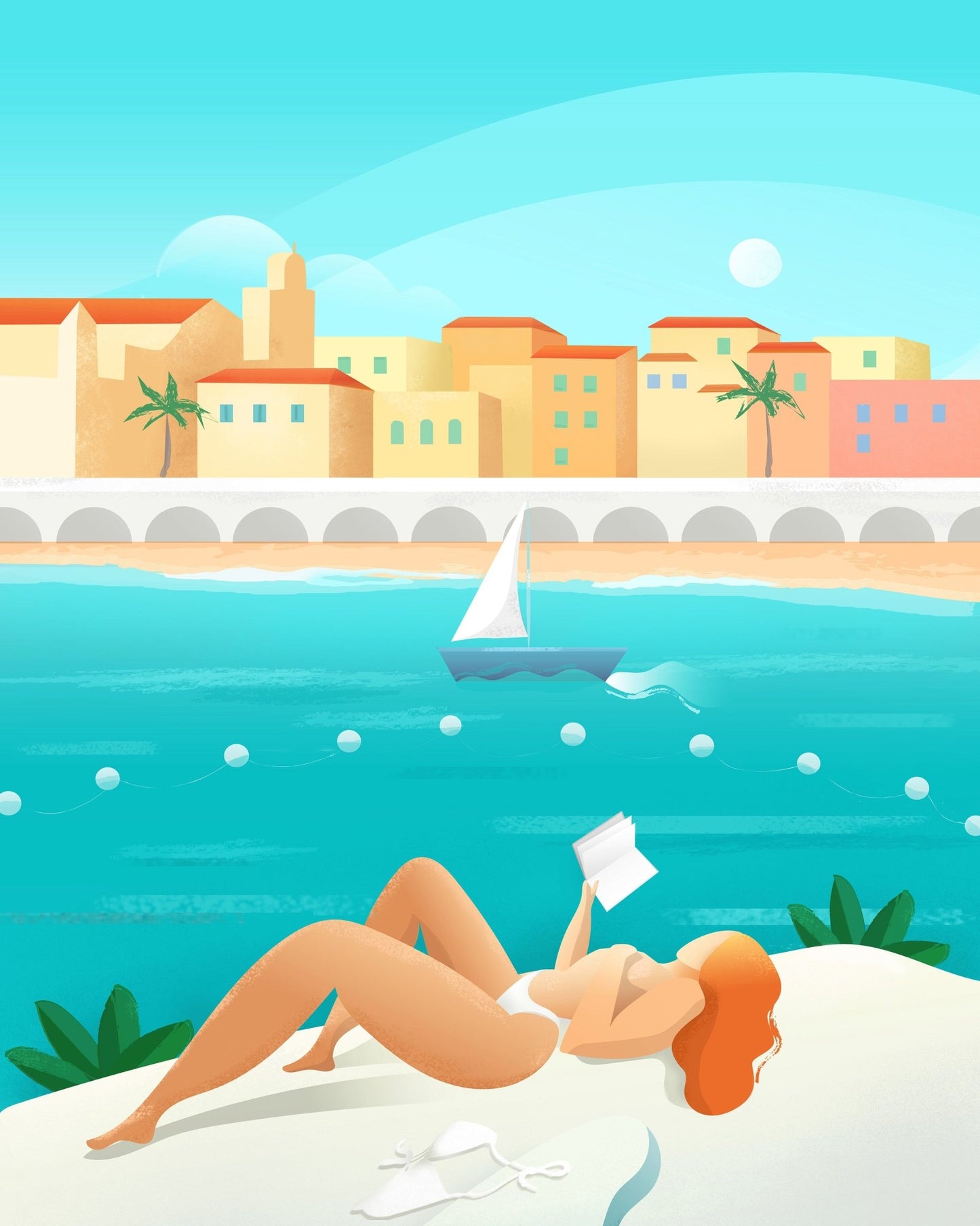 Cote dAzur Beach Scene