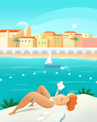 Cote dAzur Beach Scene