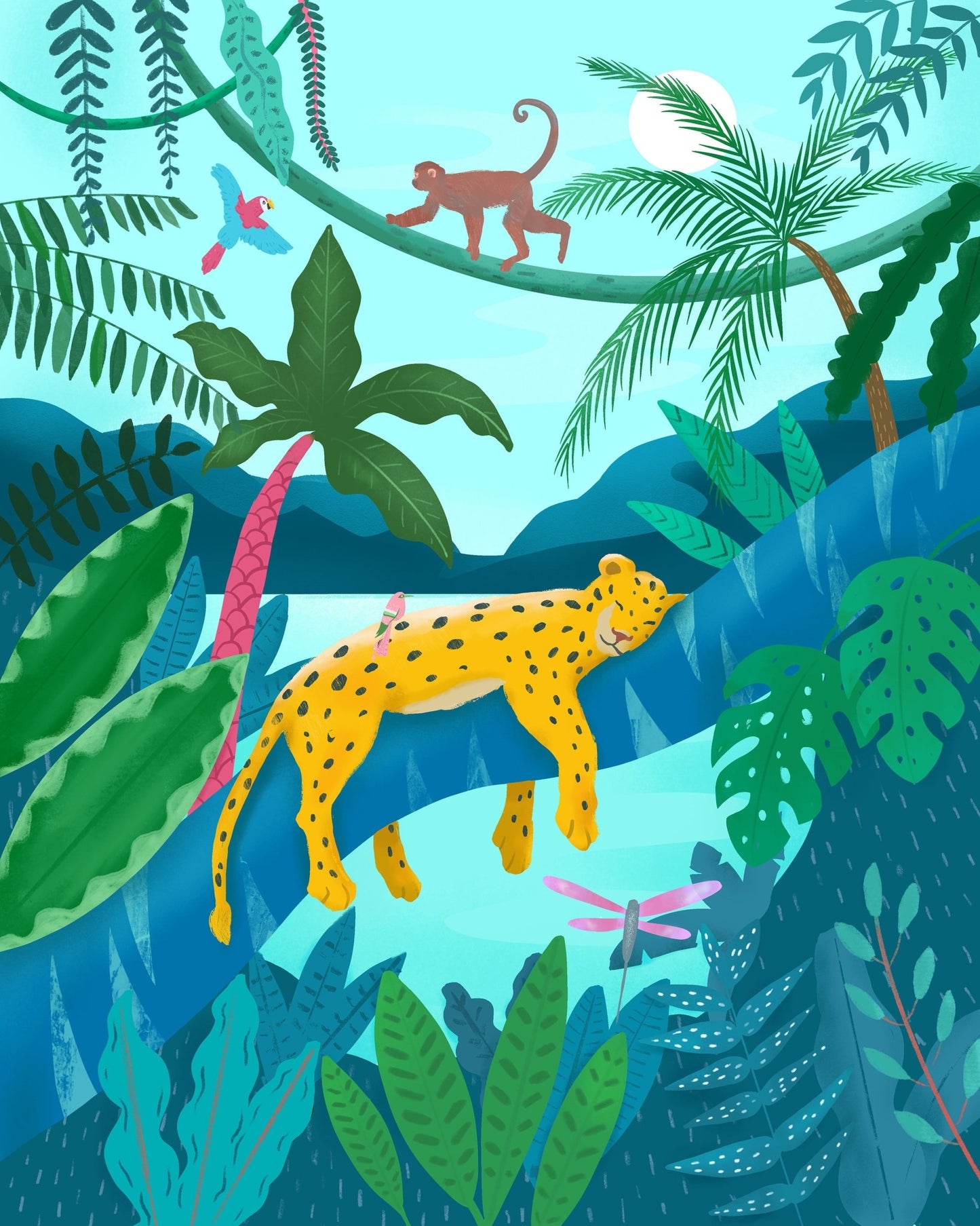 Jungle Leopard Scene