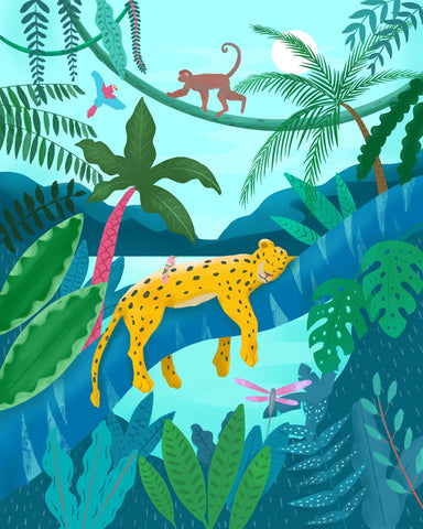 Jungle Leopard Scene