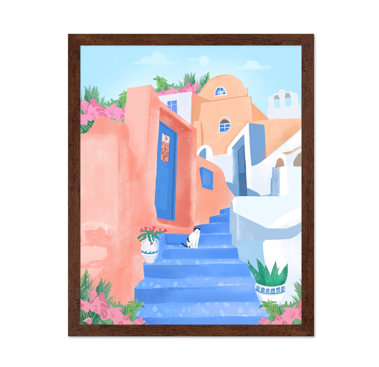 Santorini Blue Steps