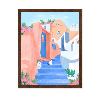 Santorini Blue Steps