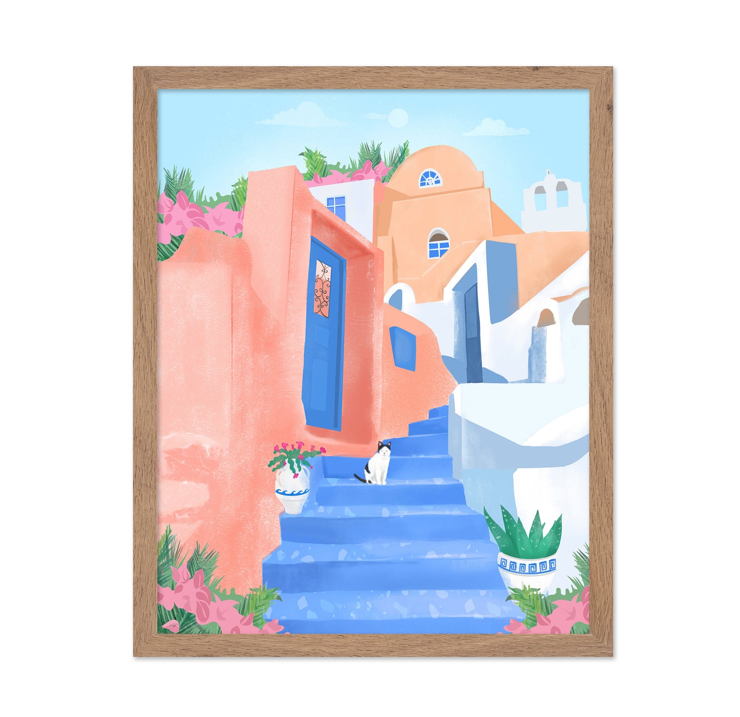 Santorini Blue Steps