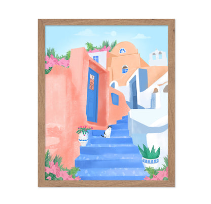 Santorini Blue Steps