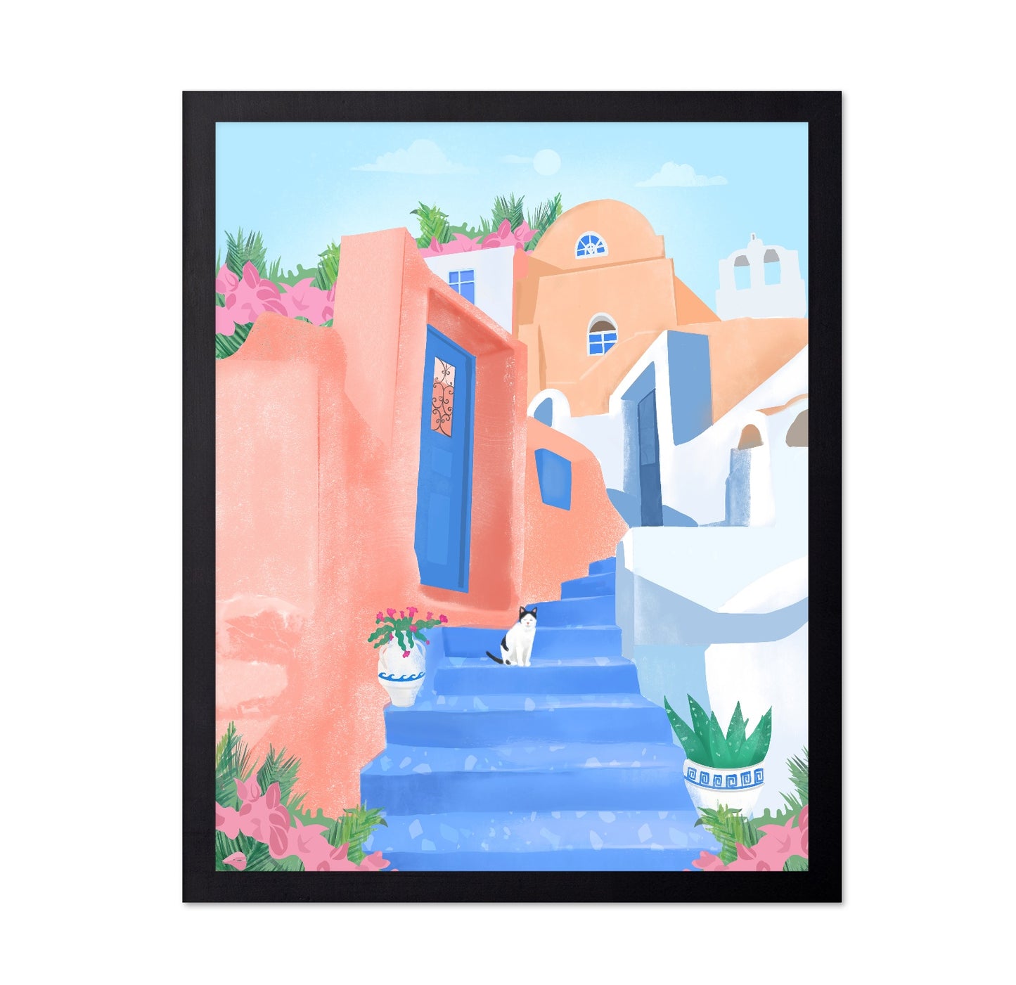 Santorini Blue Steps