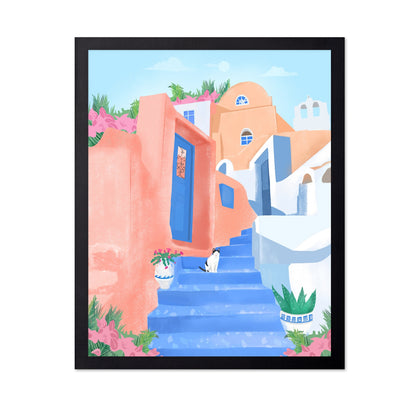 Santorini Blue Steps