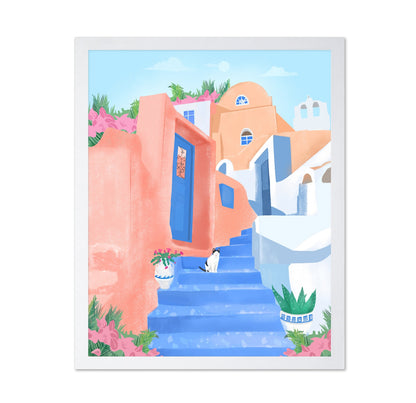 Santorini Blue Steps