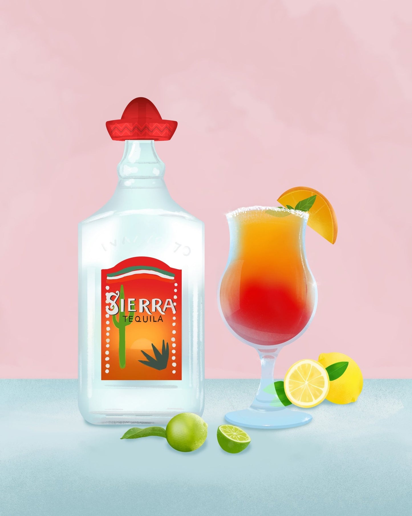 Tequila Cocktail Illustration