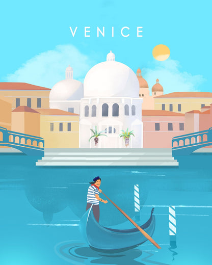 Venice Gondola Scene