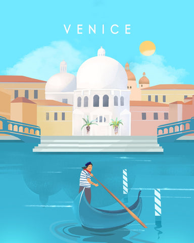 Venice Gondola Scene