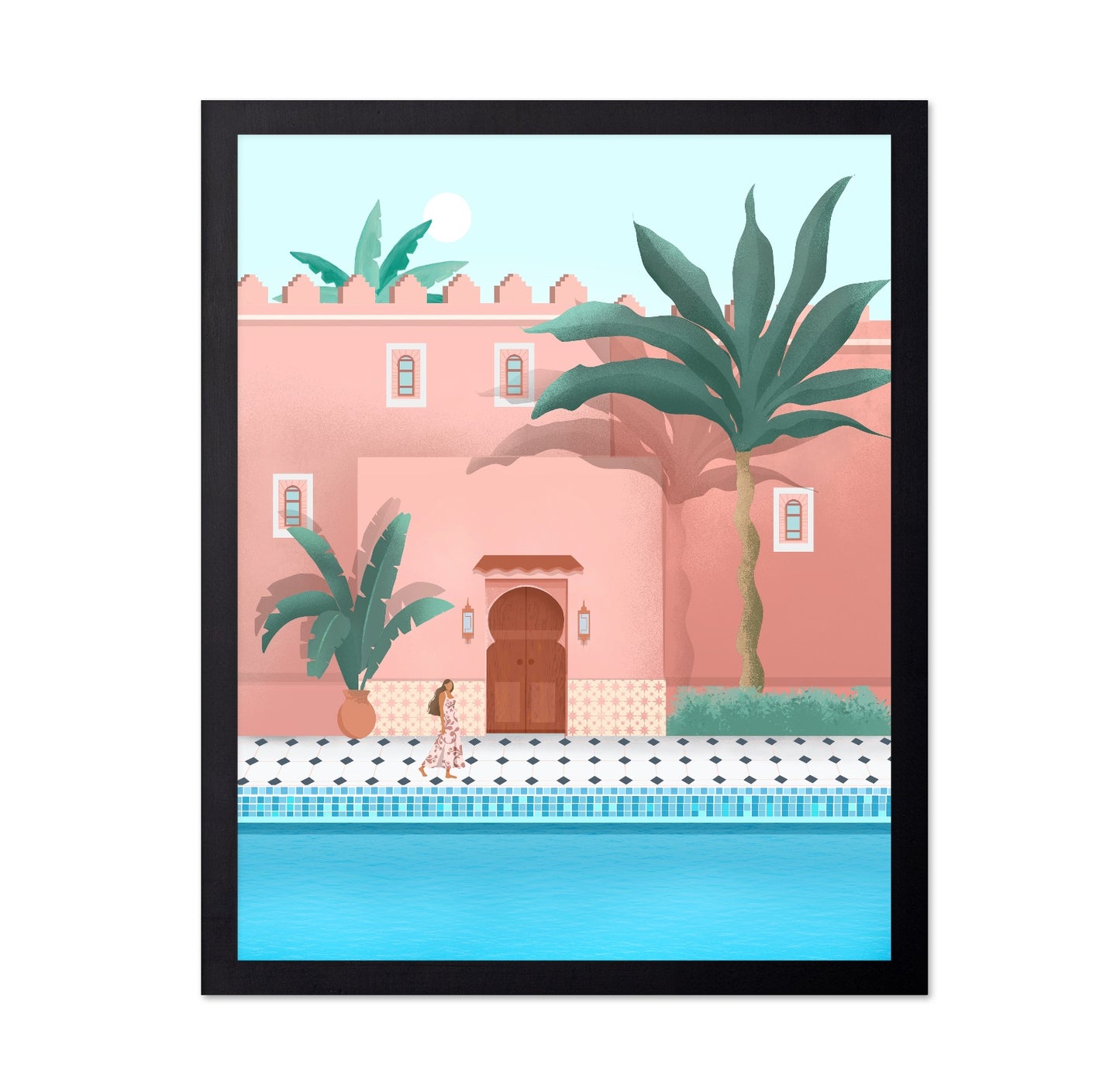 Moroccan Pink Palace Walk