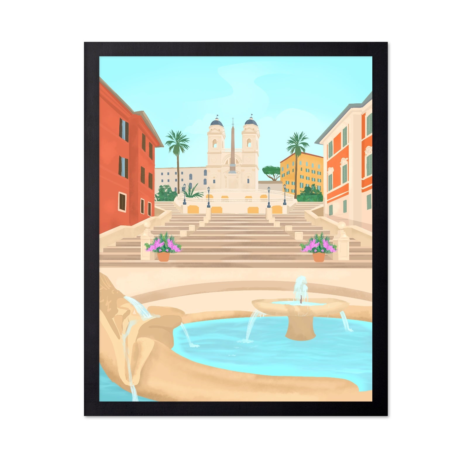 Rome Spanish Steps Scene