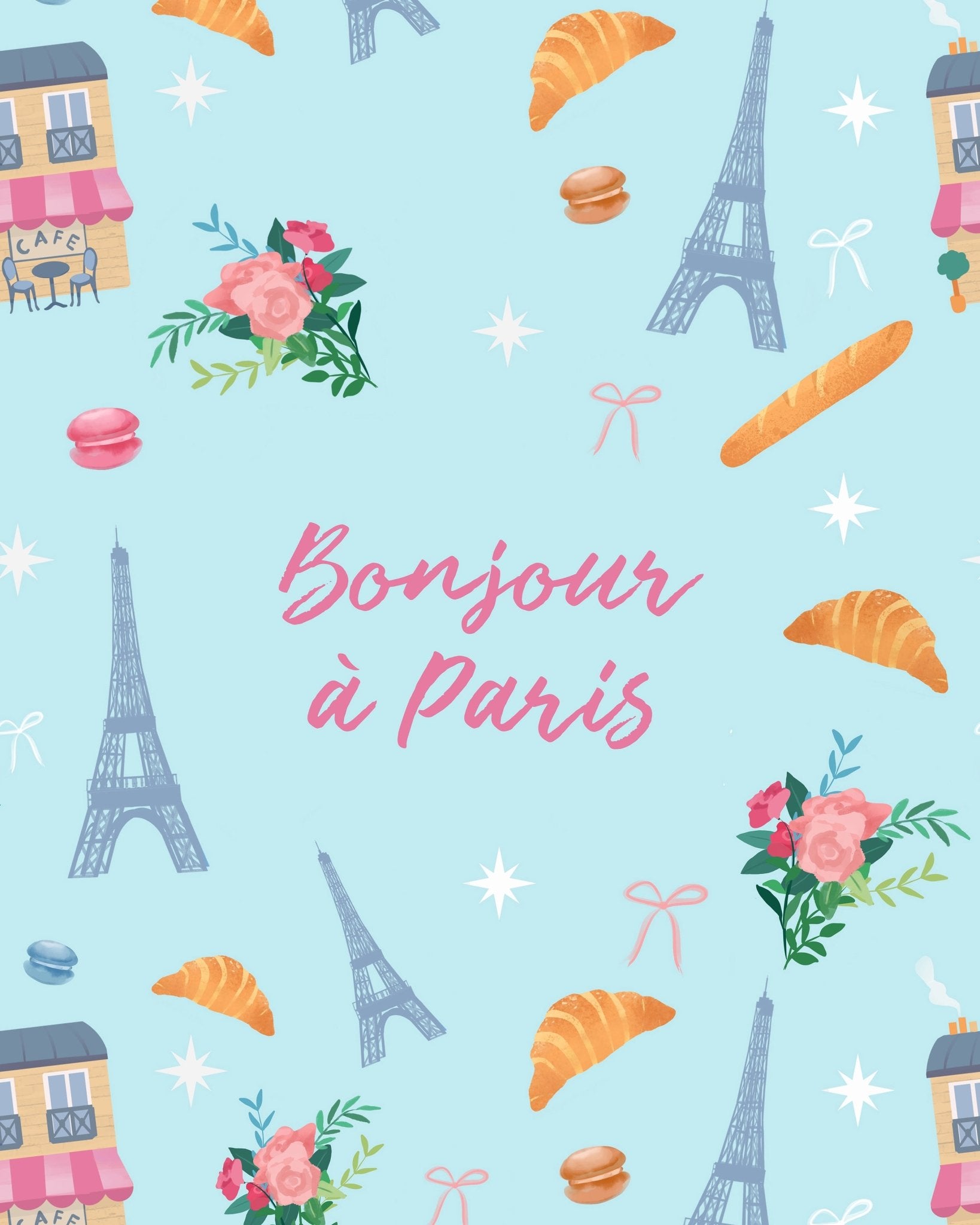 Bonjour Paris Pattern