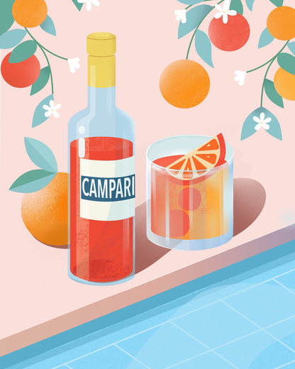 Negroni Cocktail Campari Still Life