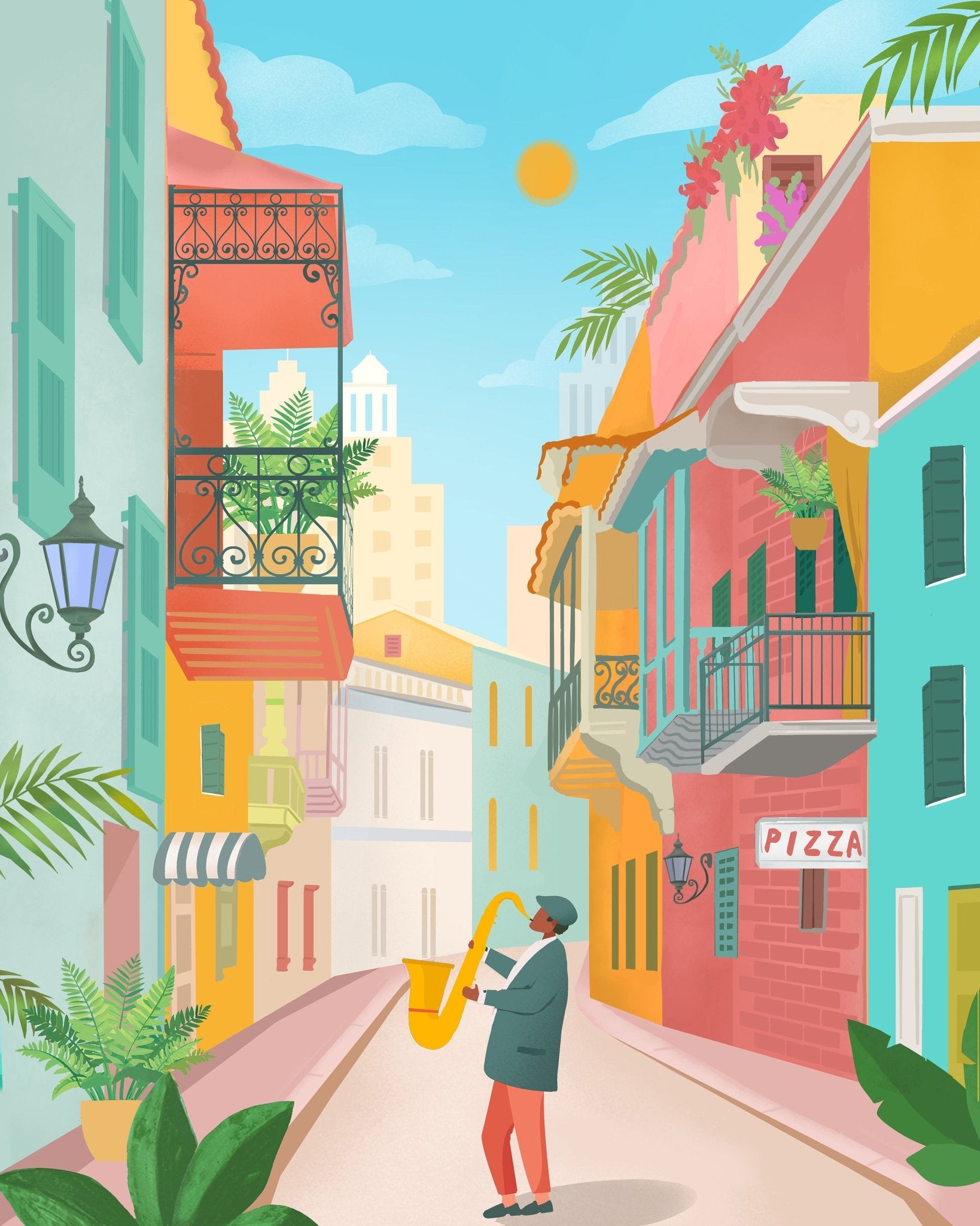 New Orleans Jazz Street Scene