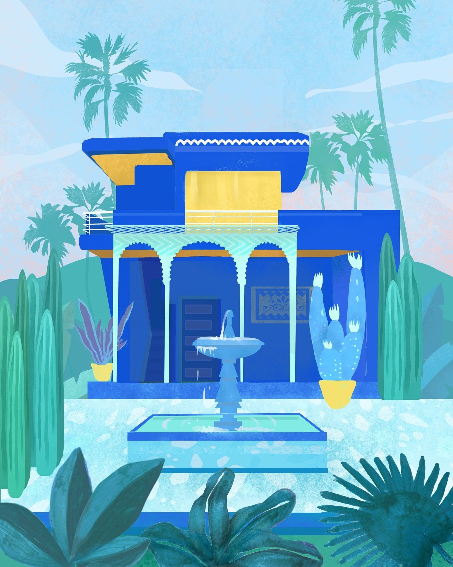 Moroccan Blue Garden