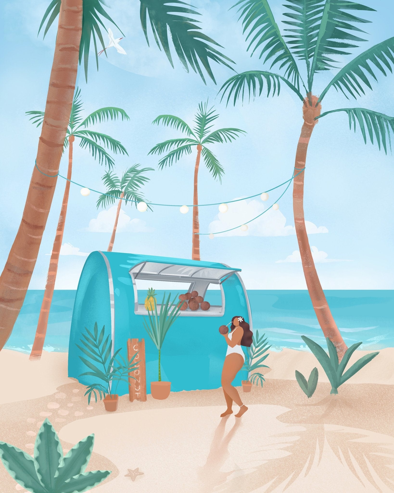 Beach Coconut Stand