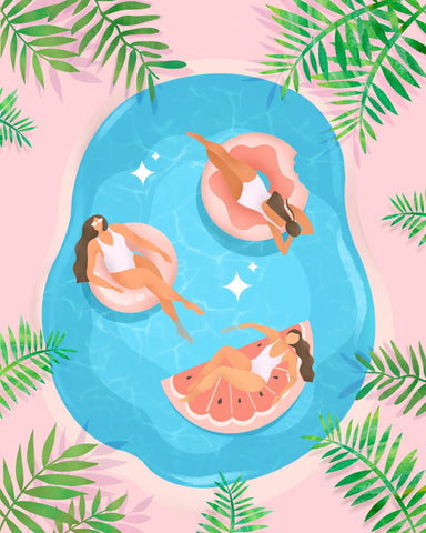 Pool Float Girls