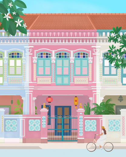 Singapore Pastel Shophouse