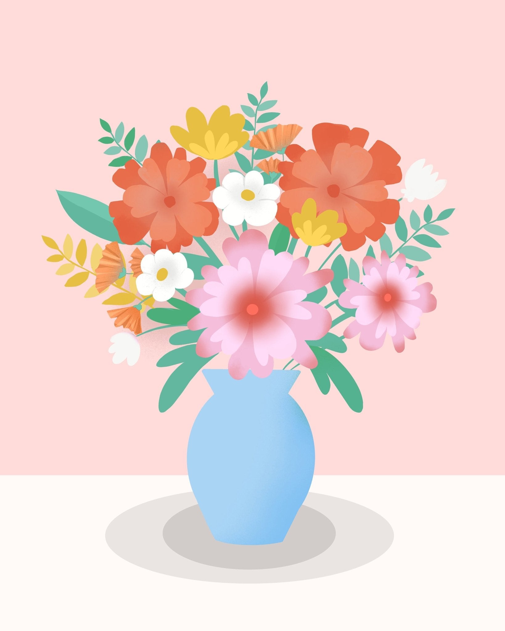 Vibrant Floral Vase