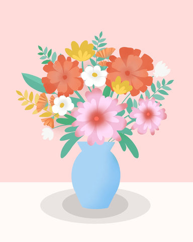 Vibrant Floral Vase