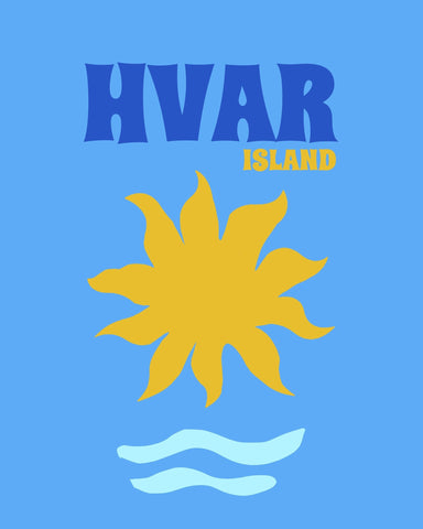 Hvar Island Sun Poster