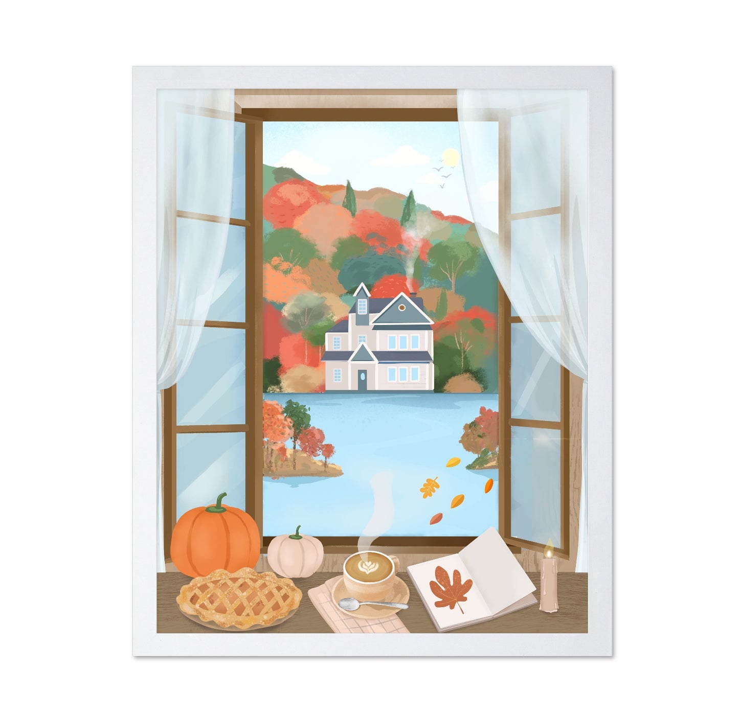 Cozy Autumn Window View