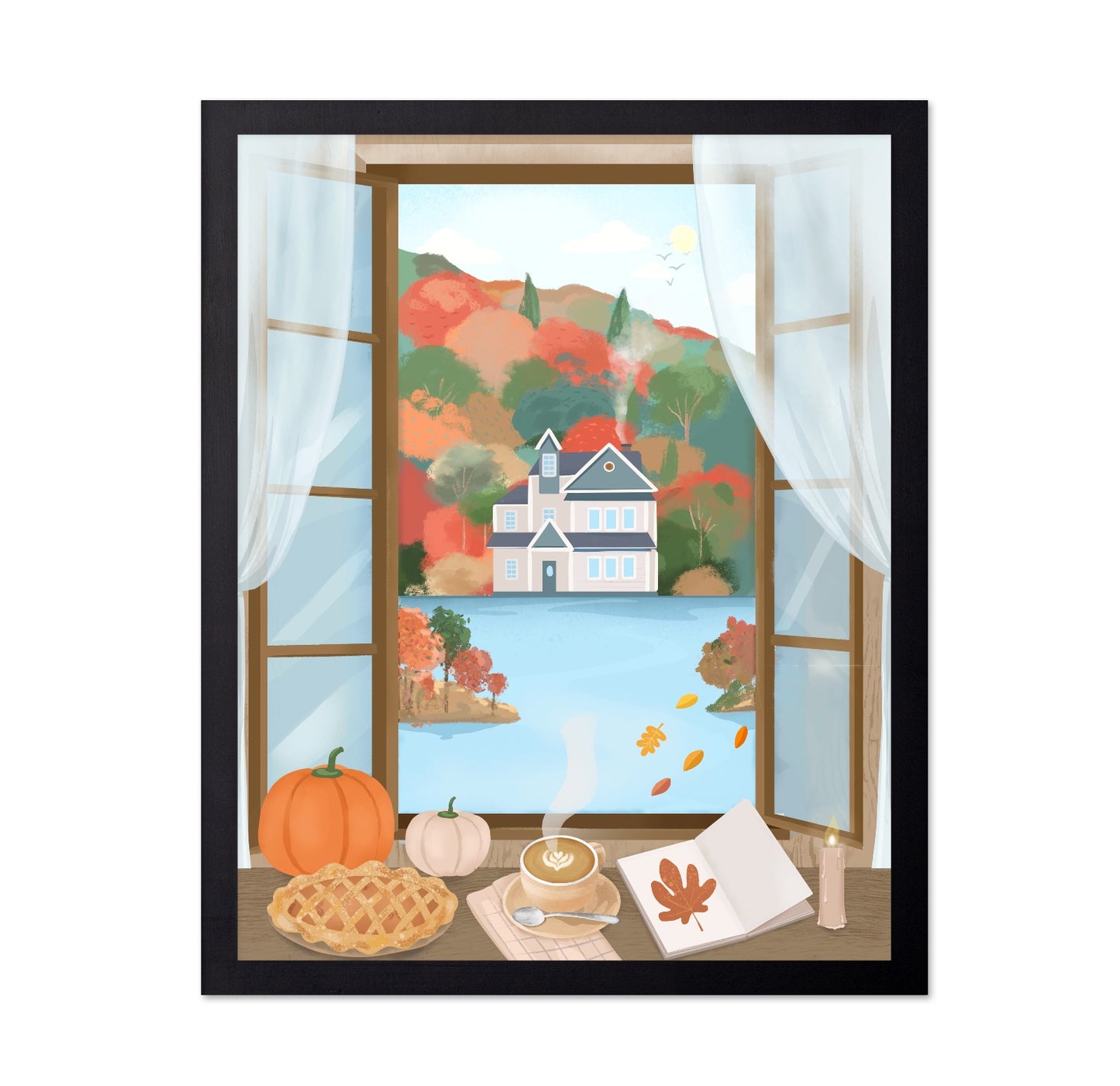 Cozy Autumn Window View
