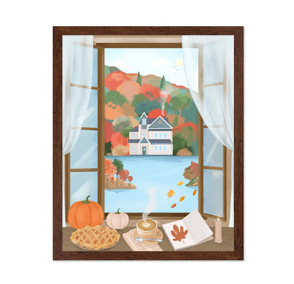 Cozy Autumn Window View