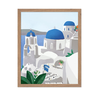 Santorini Blue Domes No3