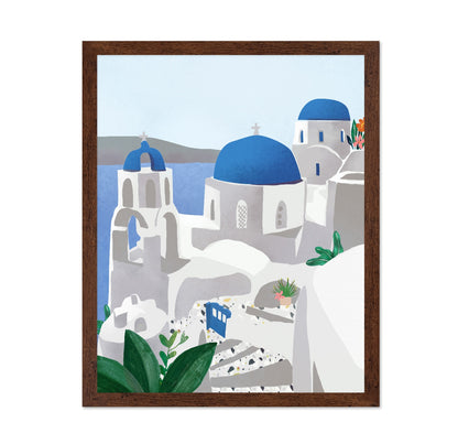 Santorini Blue Domes No3