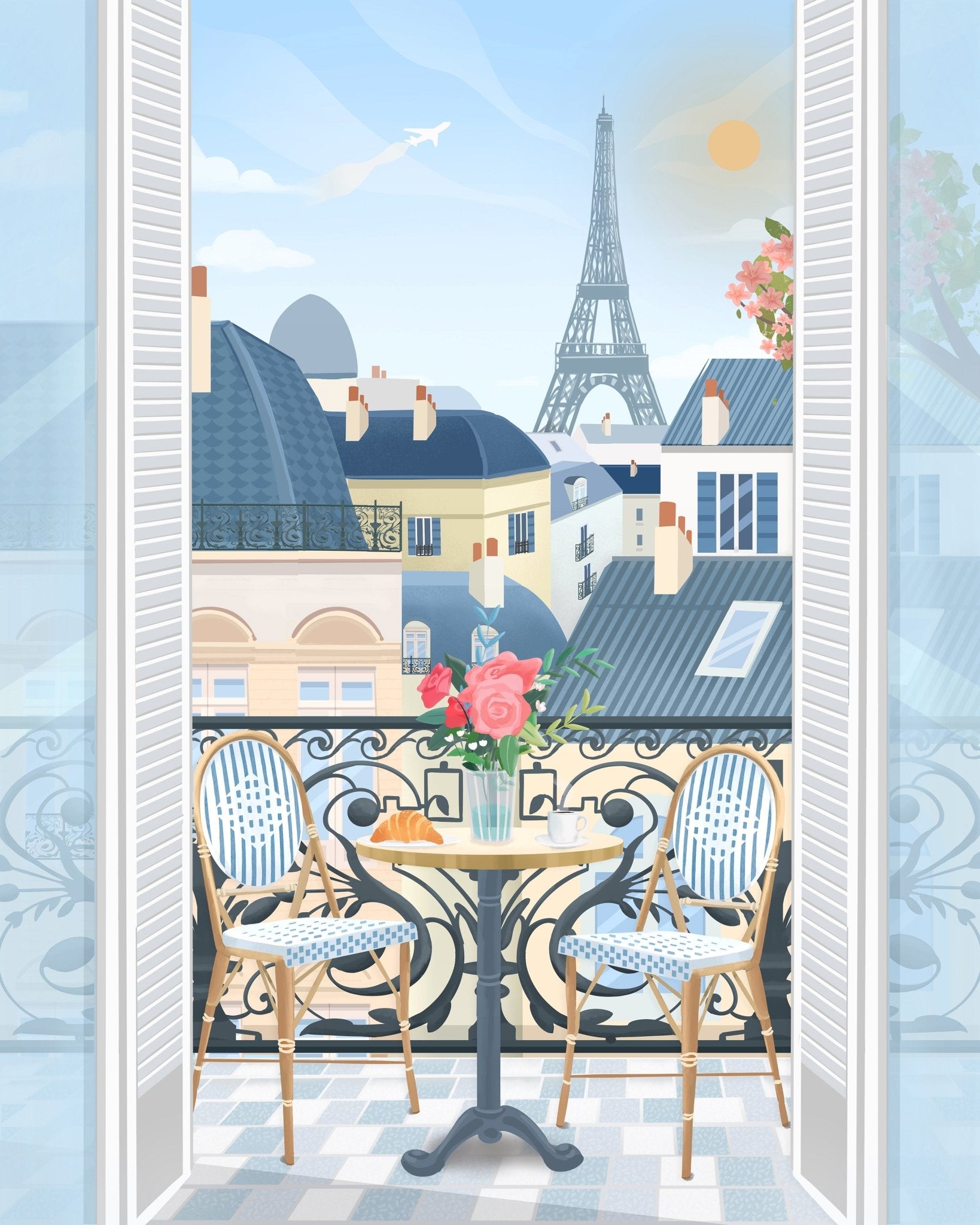 Paris Balcony Breakfast No2