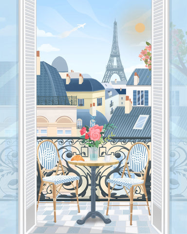 Paris Balcony Breakfast No2