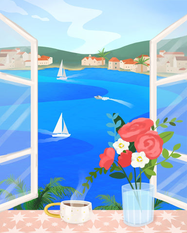 Coastal Window View No1
