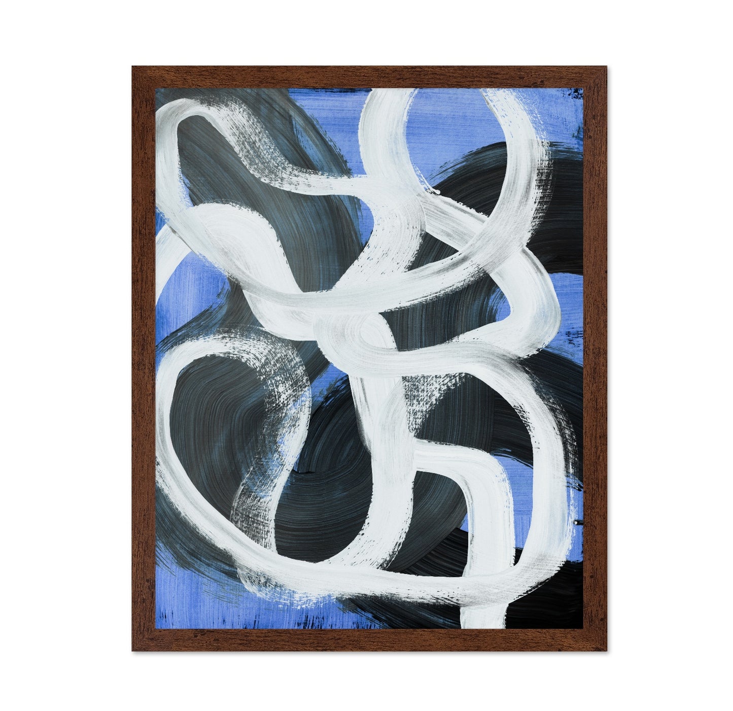 Blue Brush Abstract